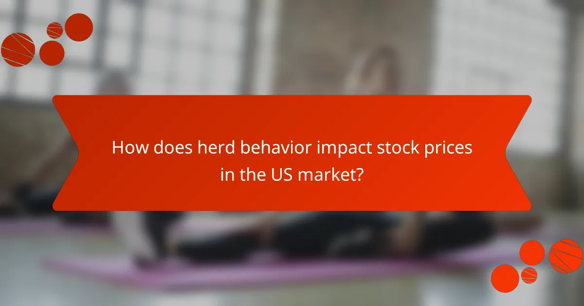 How does herd behavior impact stock prices in the US market?