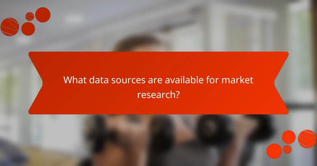 What data sources are available for market research?