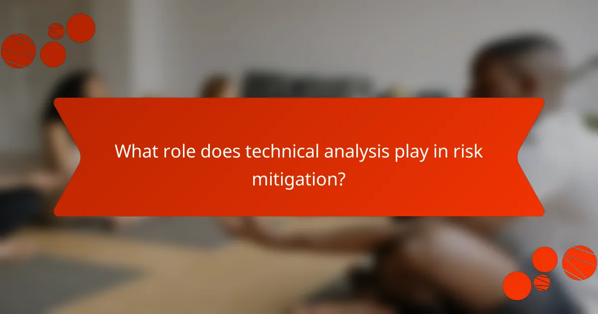 What role does technical analysis play in risk mitigation?